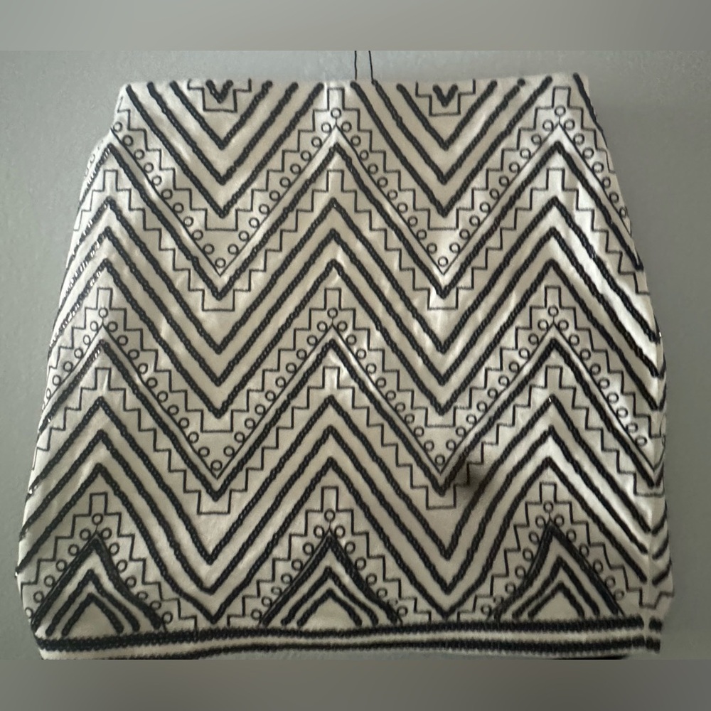Geometric Black and White Skirt